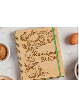 Intra απο ξύλο plywood 3mm-4mm πάχος Τρισδιάστατο εξώφυλλο βιβλίου συνταγών Δίασταση 30x20 cm INTRAFABR-122057696