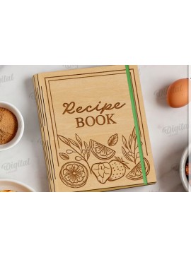 Intra απο ξύλο plywood 3mm-4mm πάχος Τρισδιάστατο εξώφυλλο βιβλίου συνταγών Δίασταση 30x20 cm INTRAFABR-122057766