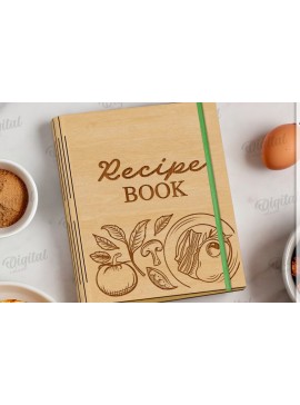 Intra απο ξύλο plywood 3mm-4mm πάχος Τρισδιάστατο εξώφυλλο βιβλίου συνταγών Δίασταση 30x20 cm INTRAFABR-122057477