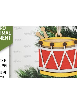 Σετ των 3 Intra απο ξύλο plywood 3mm-4mm πάχος Τρισδιάστατο ρετρό χριστουγεννιάτικο στολίδι με λέιζερ Δίασταση 8x8 cm INTRAFABR-105940135