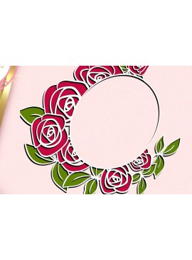 Intra απο ξύλο plywood 3mm-4mm πάχος 3D Rose Border Δίασταση 30x20 cm INTRAFABR-88688678