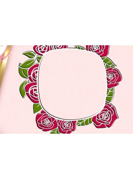 Intra απο ξύλο plywood 3mm-4mm πάχος 3D Rose Border Δίασταση 30x20 cm INTRAFABR-88688922