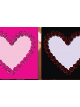 Σετ των 3 Intra απο ξύλο plywood 3mm-4mm πάχος 3d Rose Frame Paper Cut Δίασταση 1200x1200 cm INTRAFABR-22507820