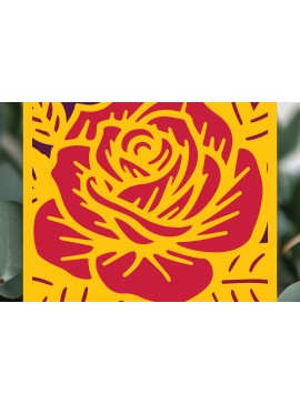 Σετ των 3 Intra απο ξύλο plywood 3mm-4mm πάχος 3D Rose Paper Cut Cut Δίασταση 4x4 cm INTRAFABR-117770080