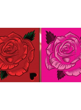 Σετ των 2 Intra απο ξύλο plywood 3mm-4mm πάχος 3d Rose Paper Cut Δίασταση 1200x1200 cm INTRAFABR-24776138