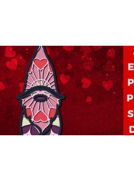 Intra απο ξύλο plywood 3mm-4mm πάχος 3D Santa Claus Valentine Multi-layer Δίασταση 30x30 cm INTRAFABR-23239220