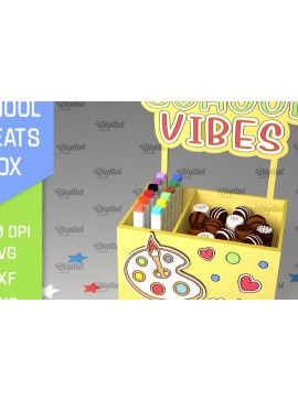 Intra απο ξύλο plywood 3mm-4mm πάχος κουτιού 3D School Treats Δίασταση 30x20 cm INTRAFABR-96051735