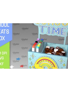 Intra απο ξύλο plywood 3mm-4mm πάχος κουτιού 3D School Treats Δίασταση 30x20 cm INTRAFABR-96051259