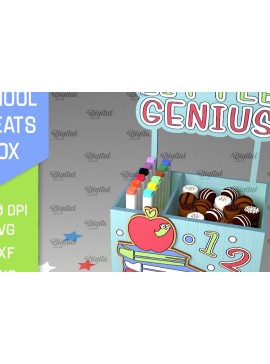 Σετ των 2 Intra απο ξύλο plywood 3mm-4mm πάχος κουτιού 3D School Treats Δίασταση 30x20 cm INTRAFABR-96051623