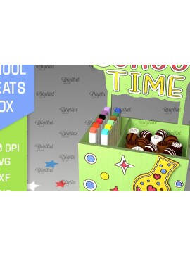 Intra απο ξύλο plywood 3mm-4mm πάχος κουτιού 3D School Treats Δίασταση 30x20 cm INTRAFABR-96051708