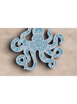 Σετ των 2 Intra απο ξύλο plywood 3mm-4mm πάχος 3D Sea Animals Sea Turtle Δίασταση 30x30 cm INTRAFABR-77074681