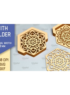 Σετ των 2 Intra απο ξύλο plywood 3mm-4mm πάχος 3D Shadow Box Aquarium Paper cut Δίασταση 25x25 cm INTRAFABR-90522551