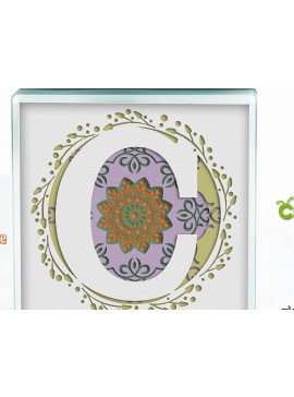 Σετ των 3 Intra απο ξύλο plywood 3mm-4mm πάχος 3D Shadow Box το Letter C Δίασταση 8x8 cm INTRAFABR-57437410