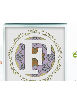 Σετ των 3 Intra απο ξύλο plywood 3mm-4mm πάχος 3D Shadow Box το Letter F Δίασταση 8x8 cm INTRAFABR-57437907