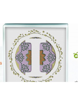 Σετ των 3 Intra απο ξύλο plywood 3mm-4mm πάχος 3D Shadow Box the Letter I File Δίασταση 8x8 cm INTRAFABR-57438468