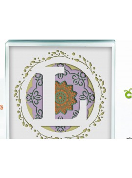 Σετ των 3 Intra απο ξύλο plywood 3mm-4mm πάχος 3D Shadow Box το Letter L Δίασταση 8x8 cm INTRAFABR-57438851