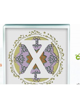 Σετ των 3 Intra απο ξύλο plywood 3mm-4mm πάχος 3D Shadow Box το Letter X Δίασταση 8x8 cm INTRAFABR-57440828