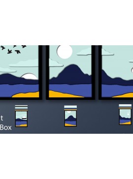 Σετ των 2 Intra απο ξύλο plywood 3mm-4mm πάχος 3D Shadow Box & Wall Art Δίασταση 25x25 cm INTRAFABR-31347613