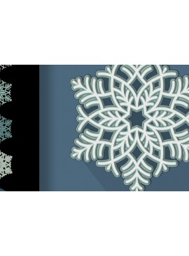 Σετ των 2 Intra απο ξύλο plywood 3mm-4mm πάχος κοπής με λέιζερ 3D Snowflake Δίασταση 15x15 cm INTRAFABR-18123482