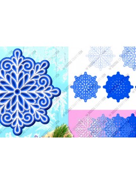Intra απο ξύλο plywood 3mm-4mm πάχος 3D Snowflake Paper Cut, 3D Christmas Δίασταση 864x864 cm INTRAFABR-83071577