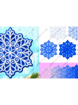 Intra απο ξύλο plywood 3mm-4mm πάχος 3D Snowflake Paper Cut Layered Δίασταση 864x864 cm INTRAFABR-83071662