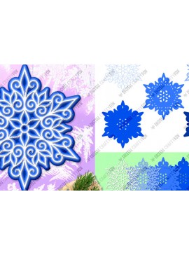 Intra απο ξύλο plywood 3mm-4mm πάχος 3D Snowflake Paper Cut , 3D Christmas Δίασταση 864x864 cm INTRAFABR-80608541