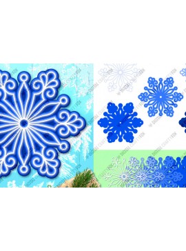 Intra απο ξύλο plywood 3mm-4mm πάχος 3D Snowflake Papercut , 3D Χριστούγεννα Δίασταση 864x864 cm INTRAFABR-80608936