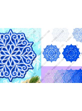 Intra απο ξύλο plywood 3mm-4mm πάχος 3D Snowflake , Χριστουγεννιάτικο Στολίδι Δίασταση 864x864 cm INTRAFABR-83074857