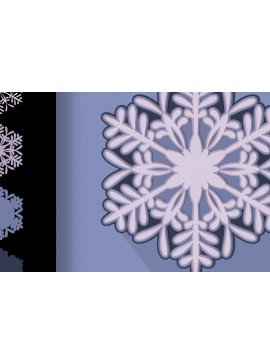 Σετ των 2 Intra απο ξύλο plywood 3mm-4mm πάχος 3D Snowflake Cut Δίασταση 15x15 cm INTRAFABR-18123334