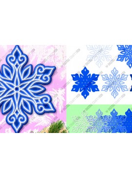 Intra απο ξύλο plywood 3mm-4mm πάχος 3D Snowflake , Layered Snowflake Δίασταση 864x864 cm INTRAFABR-83073810