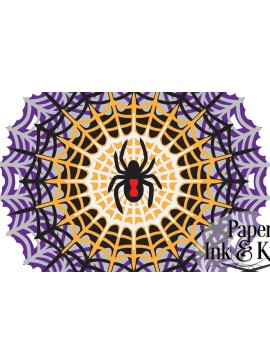 Σετ των 2 Intra απο ξύλο plywood 3mm-4mm πάχος Πρότυπο τρισδιάστατου ιστού αράχνης με χάρτινη κοπή Δίασταση 15x15 cm INTRAFABR-17039170