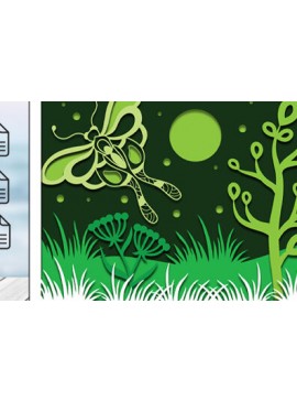 Σετ των 2 Intra απο ξύλο plywood 3mm-4mm πάχος 3d Spring Shadow Box Δίασταση 25x25 cm INTRAFABR-59289744