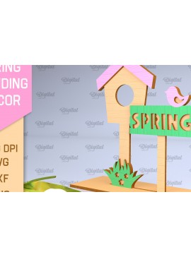 Σετ των 2 Intra απο ξύλο plywood 3mm-4mm πάχος τρισδιάστατη όρθια διακόσμηση με ελατήριο Δίασταση 30x20 cm INTRAFABR-93645293