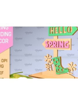 Σετ των 2 Intra απο ξύλο plywood 3mm-4mm πάχος τρισδιάστατη όρθια διακόσμηση με ελατήριο Δίασταση 30x20 cm INTRAFABR-93773934