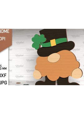 Σετ των 2 Intra απο ξύλο plywood 3mm-4mm πάχος Τρισδιάστατη Gnome του Αγίου Πατρικίου Δίασταση 30x20 cm INTRAFABR-88816995
