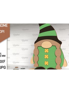 Intra απο ξύλο plywood 3mm-4mm πάχος Τρισδιάστατη Gnome του Αγίου Πατρικίου Δίασταση 30x20 cm INTRAFABR-88817278