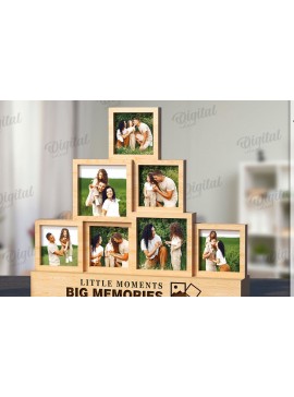 Σετ των 2 Intra απο ξύλο plywood 3mm-4mm πάχος 3D στοιβαγμένο πλαίσιο φωτογραφιών Δίασταση 20x30 cm INTRAFABR-120040624