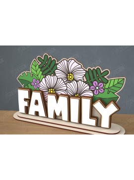 Intra απο ξύλο plywood 3mm-4mm πάχος 3D Stand | Διακοσμητική επιγραφή | CNC Δίασταση 30x20 cm INTRAFABR-111628202