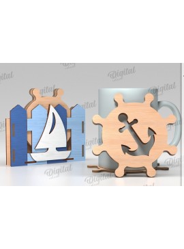 Intra απο ξύλο plywood 3mm-4mm πάχος Τρισδιάστατα καλοκαιρινά σουβέρ με Box  Δίασταση 30x20 cm INTRAFABR-121122595