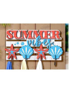 Intra απο ξύλο plywood 3mm-4mm πάχος Τρισδιάστατη θερινή κρεμάστρα για πετσέτες με λέιζερ Δίασταση 30x20 cm INTRAFABR-121906691