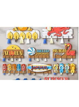 Σετ των 2 Intra απο ξύλο plywood 3mm-4mm πάχος Κόψιμο με λέιζερ σε δέσμη 3D καλοκαιρινών πετσετών Δίασταση 30x20 cm INTRAFABR-122130087