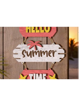 Intra απο ξύλο plywood 3mm-4mm πάχος Τρισδιάστατη καλοκαιρινή διακόσμηση τοίχου με λέιζερ Δίασταση 30x20 cm INTRAFABR-121123562