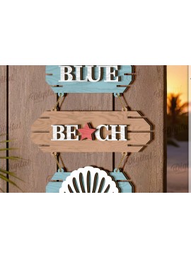 Intra απο ξύλο plywood 3mm-4mm πάχος Τρισδιάστατη καλοκαιρινή διακόσμηση τοίχου με λέιζερ Δίασταση 30x20 cm INTRAFABR-121123755