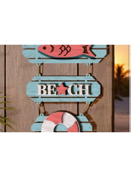 Intra απο ξύλο plywood 3mm-4mm πάχος Τρισδιάστατη καλοκαιρινή διακόσμηση τοίχου με λέιζερ Δίασταση 30x20 cm INTRAFABR-121123462