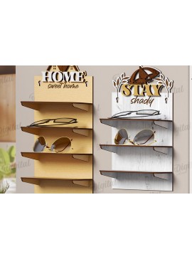 Σετ των 2 Intra απο ξύλο plywood 3mm-4mm πάχος ραφιών 3D γυαλιών ηλίου Δίασταση 30x20 cm INTRAFABR-121594271
