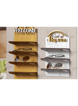 Σετ των 2 Intra απο ξύλο plywood 3mm-4mm πάχος ραφιών 3D γυαλιών ηλίου Δίασταση 30x20 cm INTRAFABR-121594563