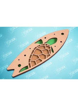 Σετ των 2 Intra απο ξύλο plywood 3mm-4mm πάχος 3D Surf | Ξύλινη σανίδα του σερφ Δίασταση 30x20 cm INTRAFABR-99664376