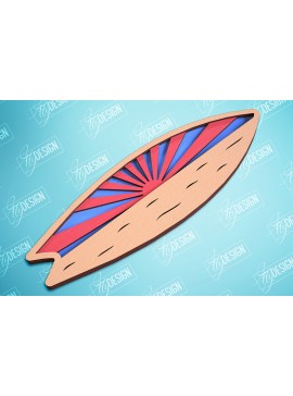 Σετ των 2 Intra απο ξύλο plywood 3mm-4mm πάχος 3D Surf | Ξύλινη σανίδα του σερφ Δίασταση 30x20 cm INTRAFABR-99664408