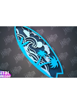 Intra απο ξύλο plywood 3mm-4mm πάχος 3D Surf | Ξύλινες σανίδες του σερφ Δίασταση 30x20 cm INTRAFABR-100125829