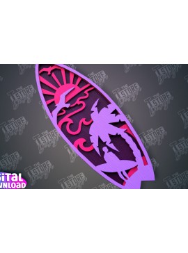 Intra απο ξύλο plywood 3mm-4mm πάχος 3D Surf | Ξύλινες σανίδες του σερφ Δίασταση 30x20 cm INTRAFABR-100125786